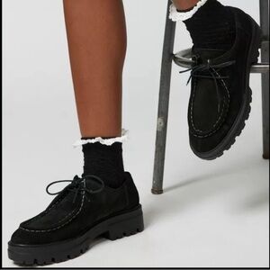 Seychelles Toronto Black Suede Women's Chunky Loafers